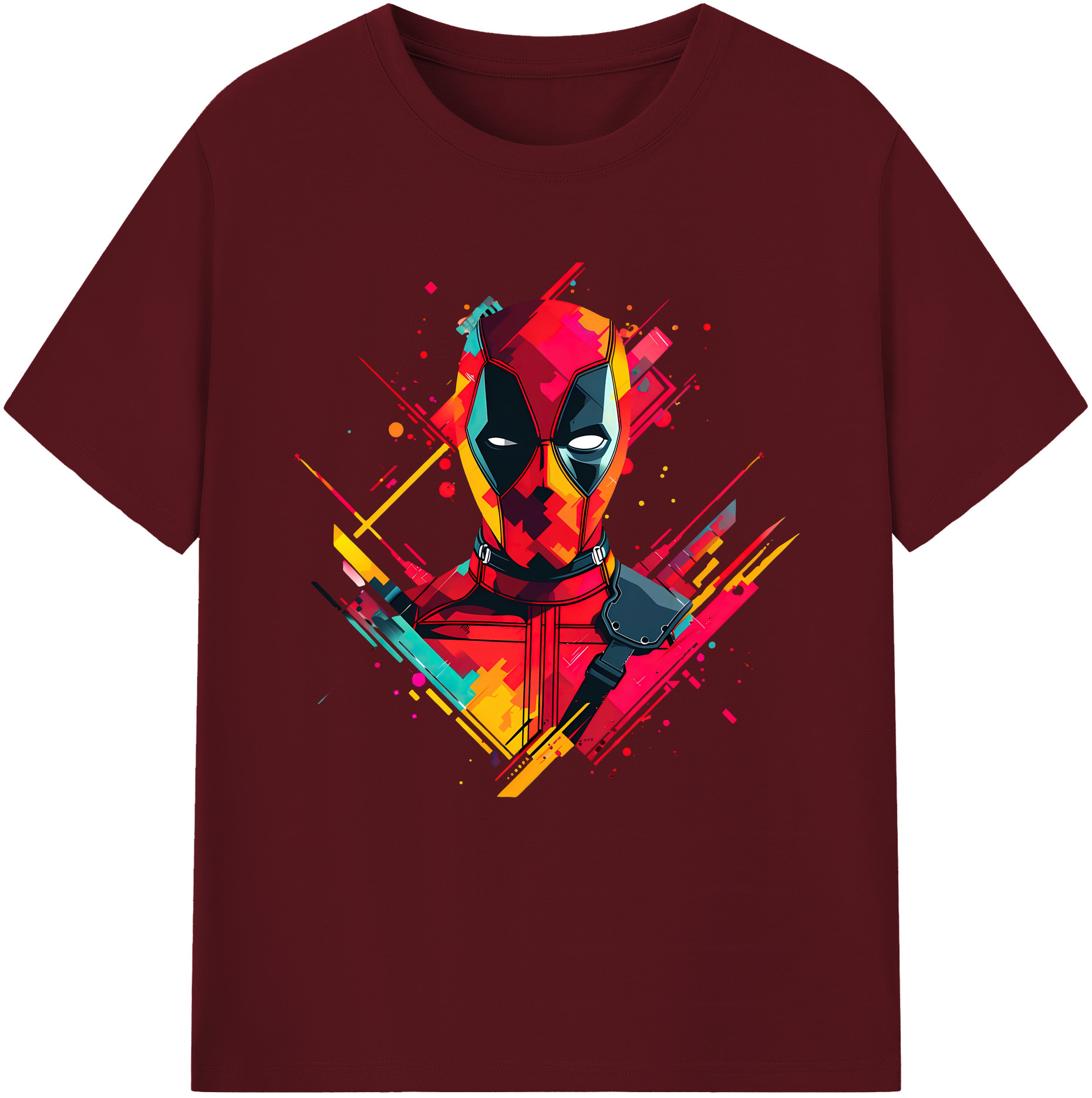 （画像用） Deadpool デッドプール 綿100％半袖Tシャツ（フロントプリント）